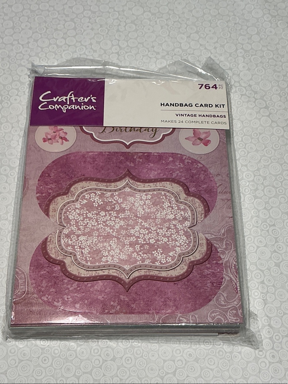Crafter's Companion Handbag Card Kit - Vintage Handbags Makes 24 Complete Cards